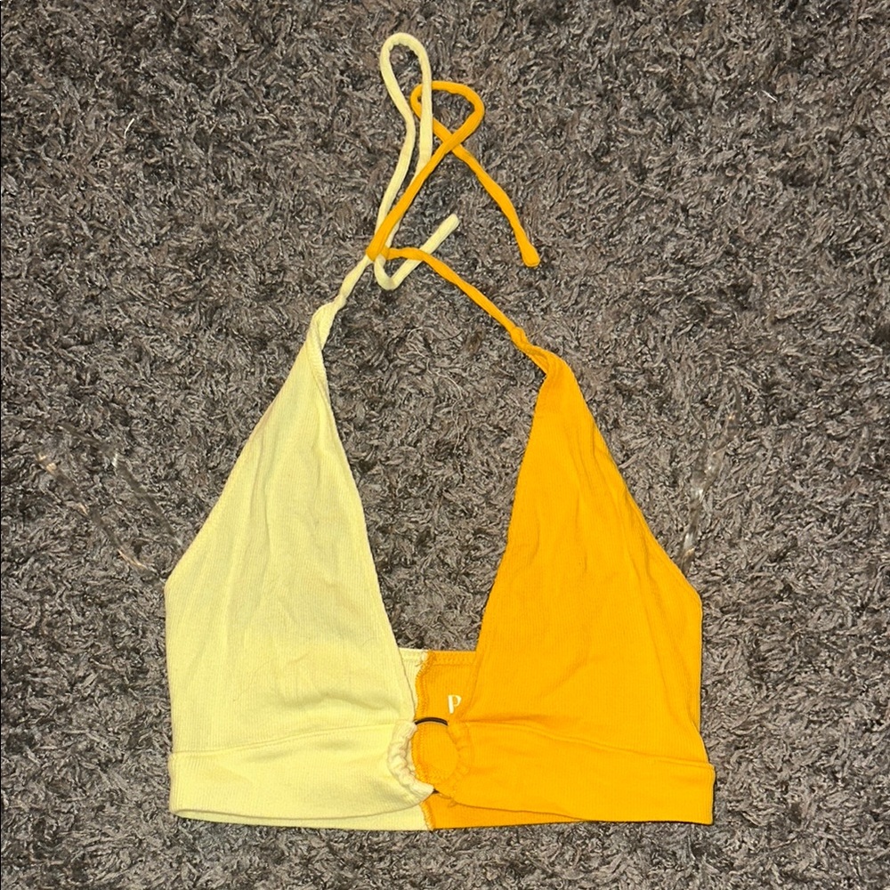 Yellow and Orange Halter Top